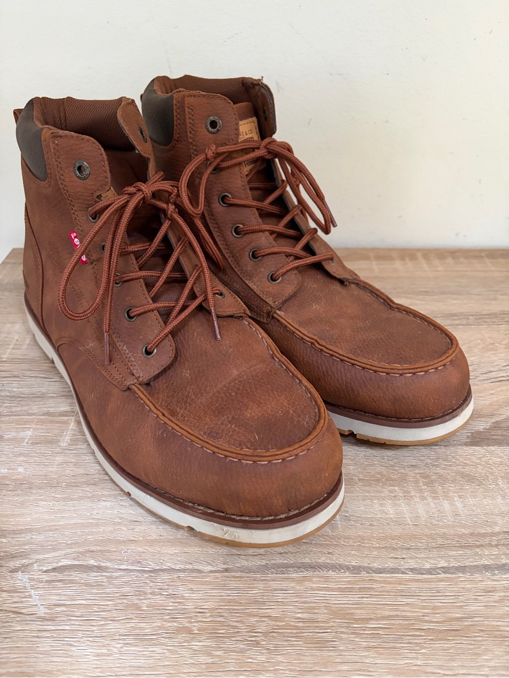 Men's Brown Leather Chukka Boots – Lace-Up Casual Work Boot